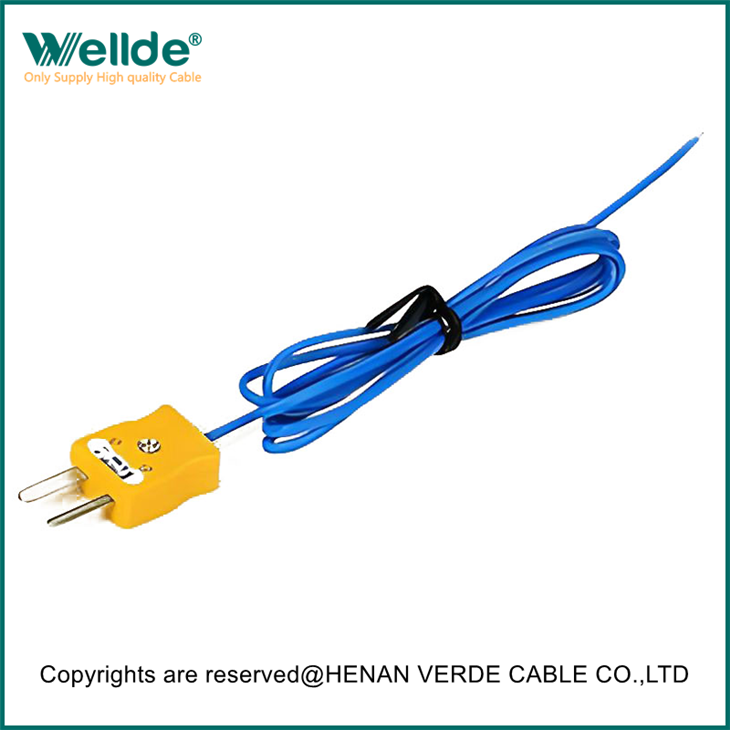 Cavo per termocoppia con guaina intrecciata in fibra di vetro